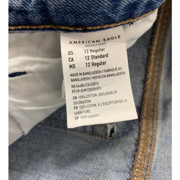 American Eagle Outfitters Womens Frayed Hem Mom Jeans Size 12/ 31W NEW - Picture 8 of 14